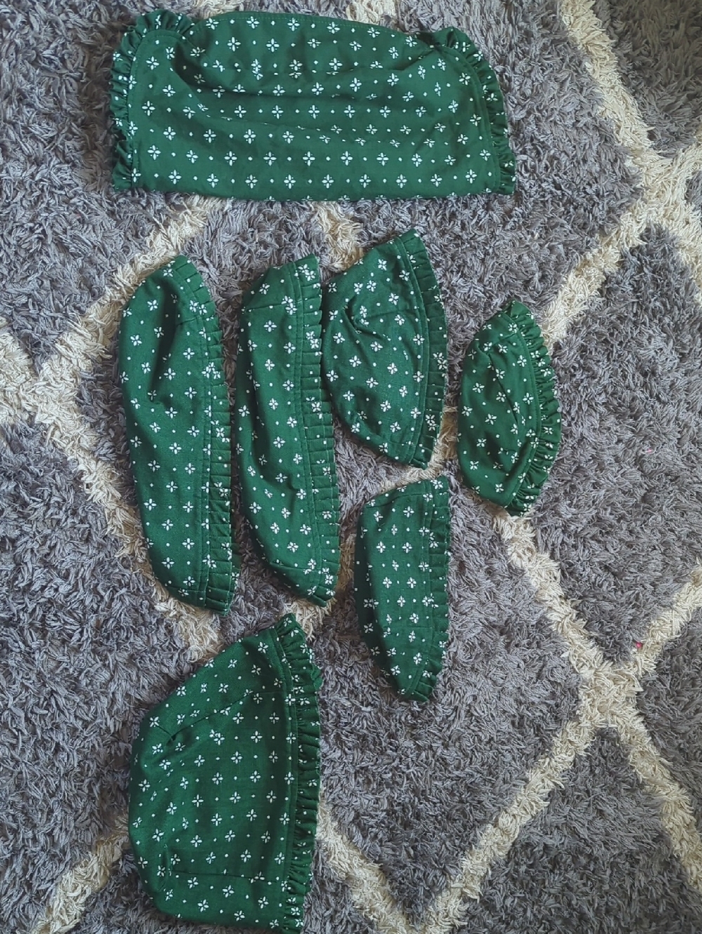Longaberger Heritage Green Basket Liner Bundle - Picture 1 of 16